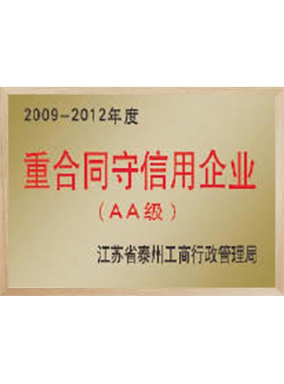 重合同守信用企業